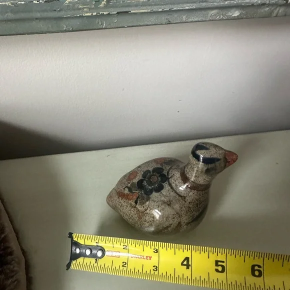 Tonala Mexican pottery bird hand painted - Picture 9 of 10